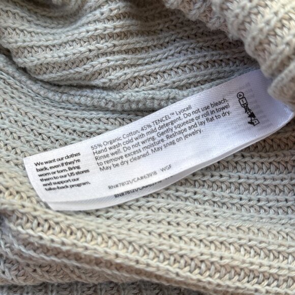 Eileen Fisher Cotton Tencel Blend Knit Drop Shoulder Sweater Size M Quiet Luxury - Picture 5 of 5